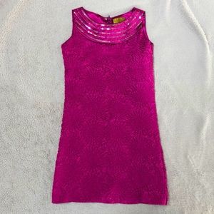Nicole Miller girls size 8.  Gorgeous magenta dress, delicate sequins neckline